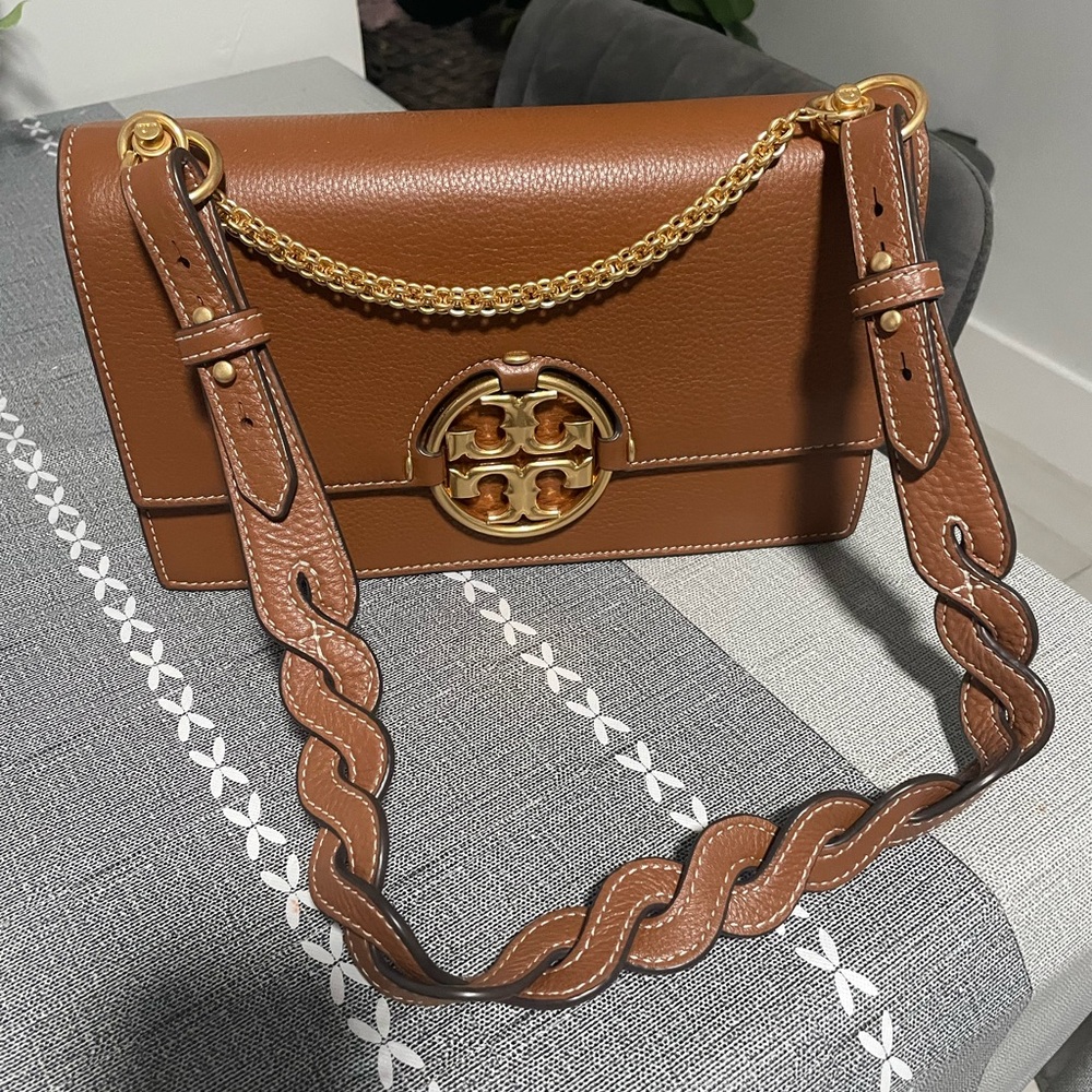 Tory Burch Brown Leather Shoulder Bag